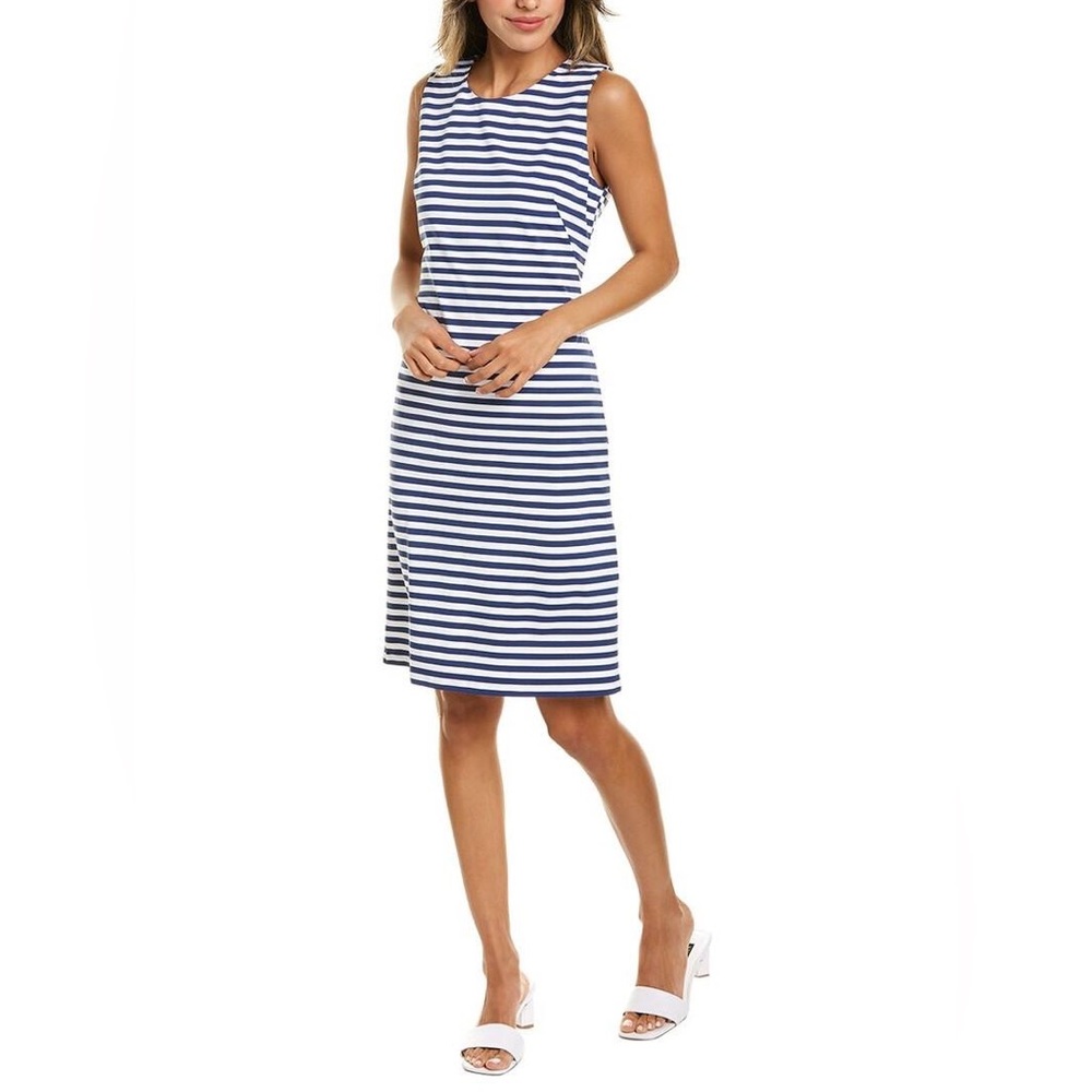 NWT - j.McLaughlin Sophia Catalina Sheath Dress, navy & white strip